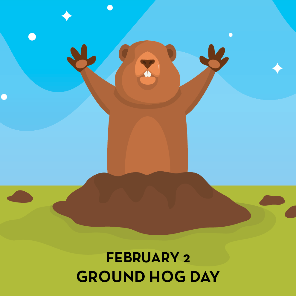 Ground Hog Day illustration